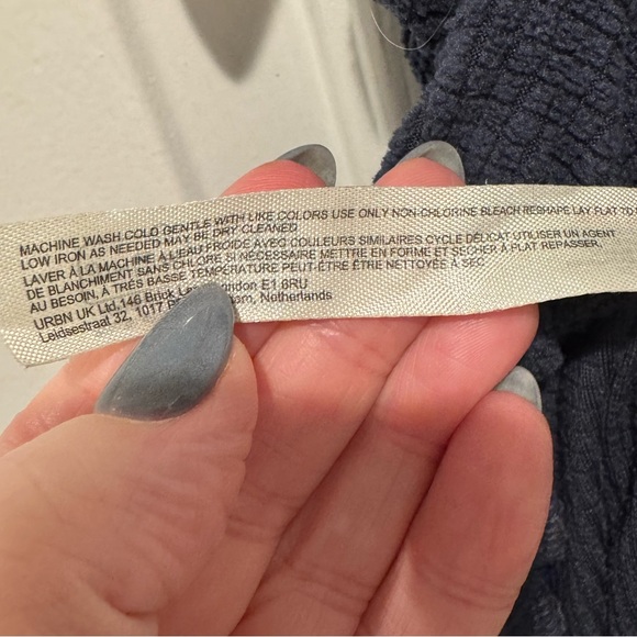 Intimately By Free People Navy Blue Waffle Knit Lounge Pajama Pants Size S - Picture 2 of 13